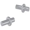 vidaXL Plankhaak 2 st Zilver 8,6 x 8,6 x 14,6 mm Staal