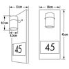 KONSTSMIDE Wandlamp met huisnummer Modena matzwart