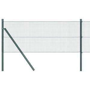 vidaXL gelast draadhek met grondbevestiging 100 x 0,5 m Groen Mesh