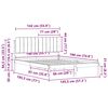 vidaXL Bedframe met Gevoerd Hoofdgedeelte Taupe 140 x 190 cm