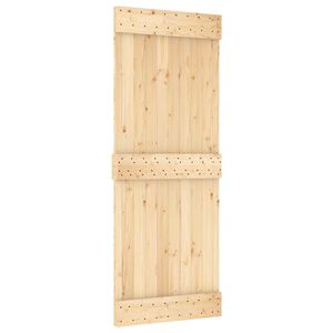 vidaXL Schuifdeur NARVIK Naturel en Zwart 80 x 210 cm (213,5 cm)