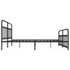 vidaXL Bedframe met hoofd- en voeteneinde metaal zwart 200x200 cm