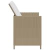 vidaXL Tuinstoelen 4 st met kussens poly rattan beige