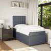 vidaXL Boxspring met matras fluweel donkergrijs 90x190 cm