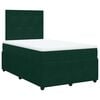 vidaXL Boxspring met matras fluweel donkergroen 120x190 cm