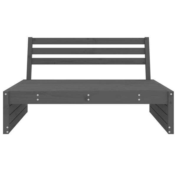 vidaXL Tuinmiddenbank 120x80 cm massief grenenhout grijs