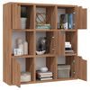 vidaXL Boekenkast 88,5x27,5x88 cm bewerkt hout bruineiken