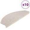 vidaXL Trapmatten 10 st 65x24x4 cm Taupe Halfrond Groot