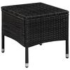 vidaXL 3-delige Bistroset poly rattan zwart