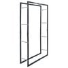 vidaXL Haardhoutrek 80x25x150 cm staal zwart