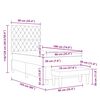vidaXL Boxspring bed met matras Donkergrijs 90 x 190 cm Fluweel