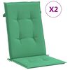 vidaXL Tuinstoelkussens 2 st hoge rug 120x50x3 cm stof groen