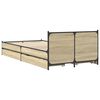vidaXL Bedframe met lades bewerkt hout sonoma eikenkleurig 90x190 cm
