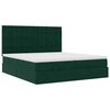 vidaXL Ottoman bed met matrassen 180x200cm fluweel donkergroen