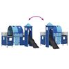 vidaXL Loftbed voor Kids Zwart en Blauw 99,5 x 200 cm Metaal