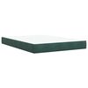 vidaXL Boxspring met matras fluweel donkergroen 160x200 cm