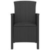 vidaXL Tuinstoel met kussen polypropeen rattan grafietkleurig