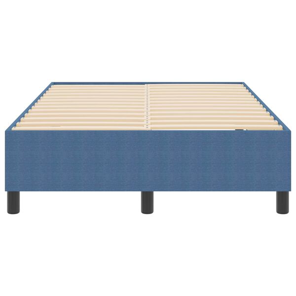 vidaXL Boxspring bed Blauw 120 x 190 cm Katoenen stof