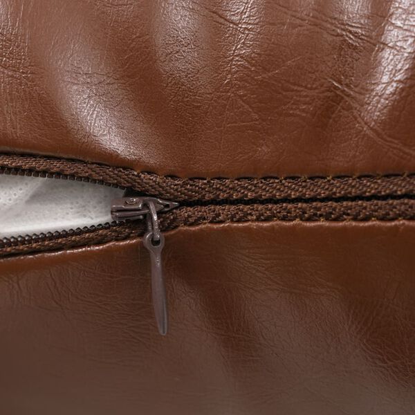 vidaXL Sierkussenset 60x60 cm PU bruin 2-delig