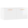 vidaXL Wandkast 80x35x36,5 cm bewerkt hout hoogglans wit