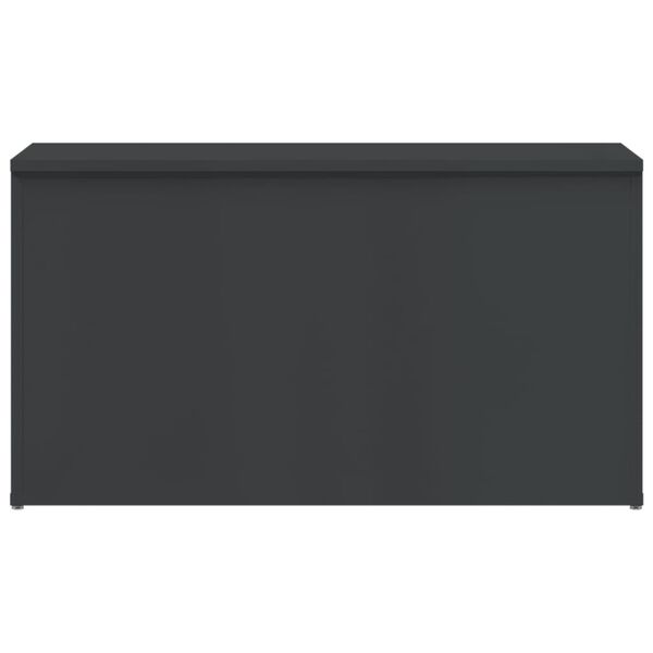 vidaXL Opbergkist 84x42x46 cm bewerkt hout hoogglans grijs