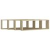 vidaXL Wandschappen kubus 4 st 80x15x26,5 cm bewerkt hout sonoma eiken