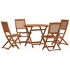 vidaXL Buitenmeubelset 5 st Naturel Massief Eucalyptus Hout
