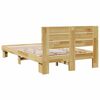 vidaXL Bedframe hoofdeinde zonder matras 120x200 cm massief hout eiken