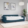 vidaXL Slaapbank met matras 100x200 cm fluweel blauw