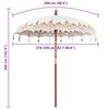 vidaXL Balinese Parasol Cr&egrave;me 215 x 215 x 260 cm