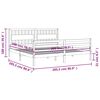 vidaXL Bedframe met hoofdbord massief hout zwart 200x200 cm