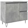 vidaXL Badkamerkast 65x33x60 cm bewerkt hout betongrijs
