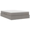vidaXL Opslag bed met matras met matras Taupe 140 x 200 cm Polyester