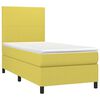 vidaXL Boxspring met matras en LED stof groen 90x200 cm
