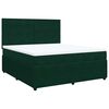 vidaXL Boxspring met matras fluweel donkergroen 180x200 cm