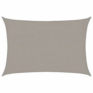 vidaXL Zonnezeil 160 g/m&sup2; rechthoekig 2x3 m HDPE lichtgrijs