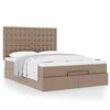 vidaXL Ottoman bed met matras 140x200cm kunstleer cappuccinokleurig