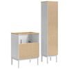 vidaXL Badkamermeubelset met plank FLORO 2 pcs Wit Massief Vurenhout