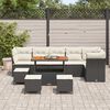 vidaXL Tuin Sofa Set met kussen met opslag 10 pcs Zwart en cr&egrave;me