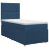 vidaXL Boxspringbed met matras met hoofdeinde Blauw 90 x 190 cm Stof