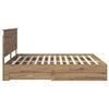 vidaXL Bedframe met hoofdeinde Artisan Eiken 180 x 200 cm Bewerkt hout
