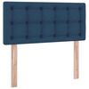 vidaXL Opbergbed met LED met matras met LED Blauw 90 x 200 cm Stof