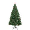 vidaXL Kunstkerstboom Groen 210 cm PVC en Staal en Kunststof