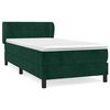 vidaXL Boxspring met matras fluweel donkergroen 90x190 cm
