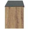 vidaXL Halbank met kussen met plank Artisan Eik 103 x 38 x 45 cm