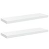 vidaXL Wandschappen zwevend 2 st 80x23,5x3,8 cm MDF hoogglans wit