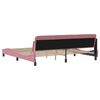 vidaXL Bedframe "Dover" fluweel roze 200x200 cm