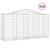 vidaXL Schanskorven 18 st gewelfd 200x50x100/120 cm ijzer