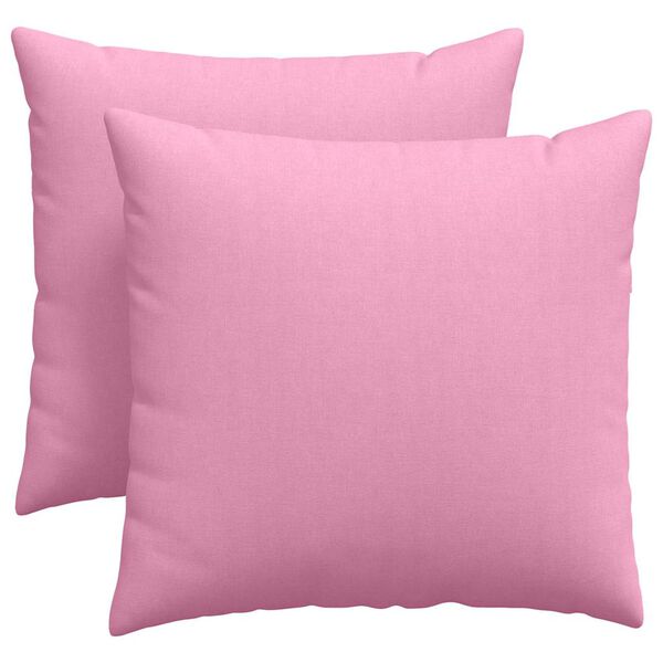 vidaXL Sofa Kussens 2 stuks Roze 45 x 45 cm Stof