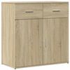 vidaXL Dressoirs 2 st 79x38x80 cm bewerkt hout sonoma eikenkleurig